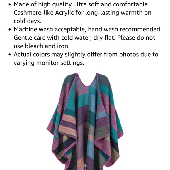 Kollie More Wrap Shawl Ombre Turquoise - Picture 12 of 14